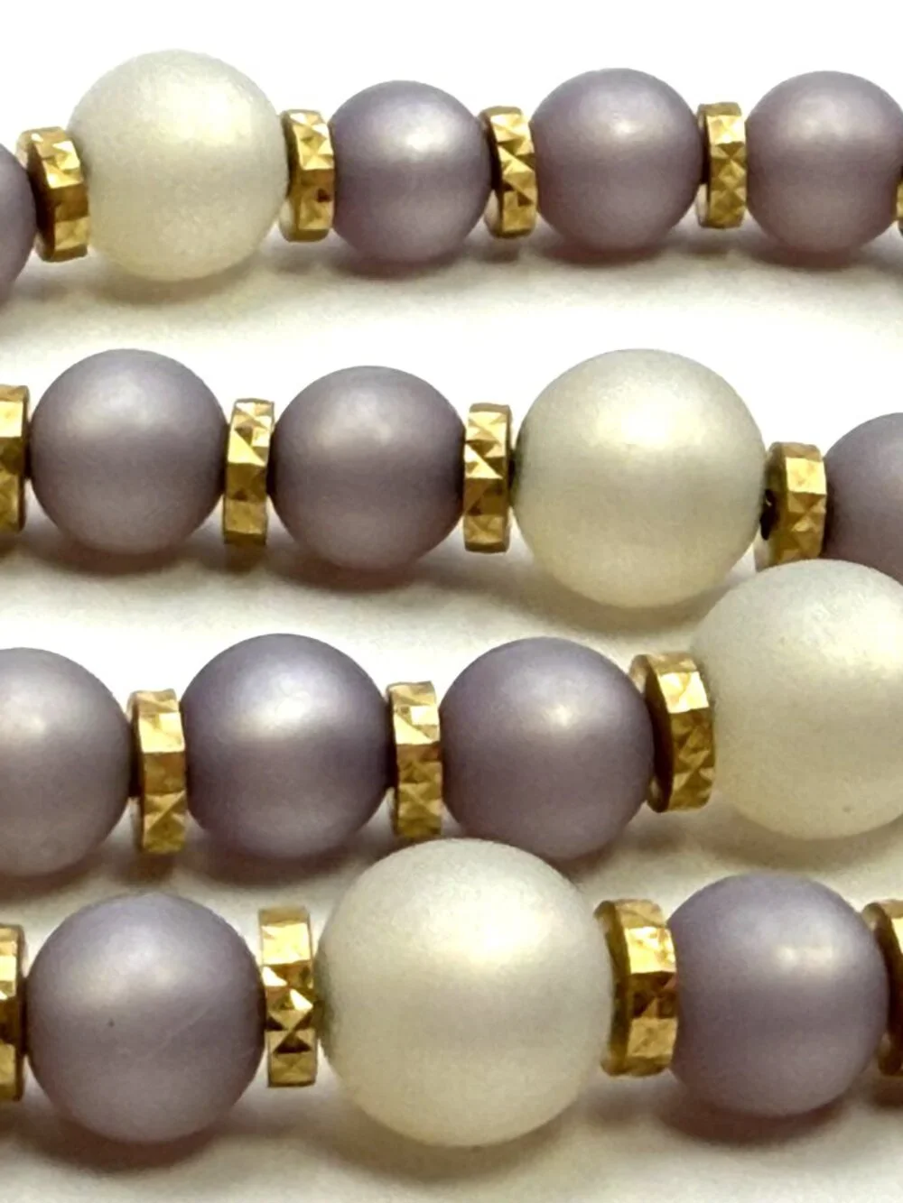 Book Piece Vintage Napier Necklace Frosted Sherbet Collection Lavender White
